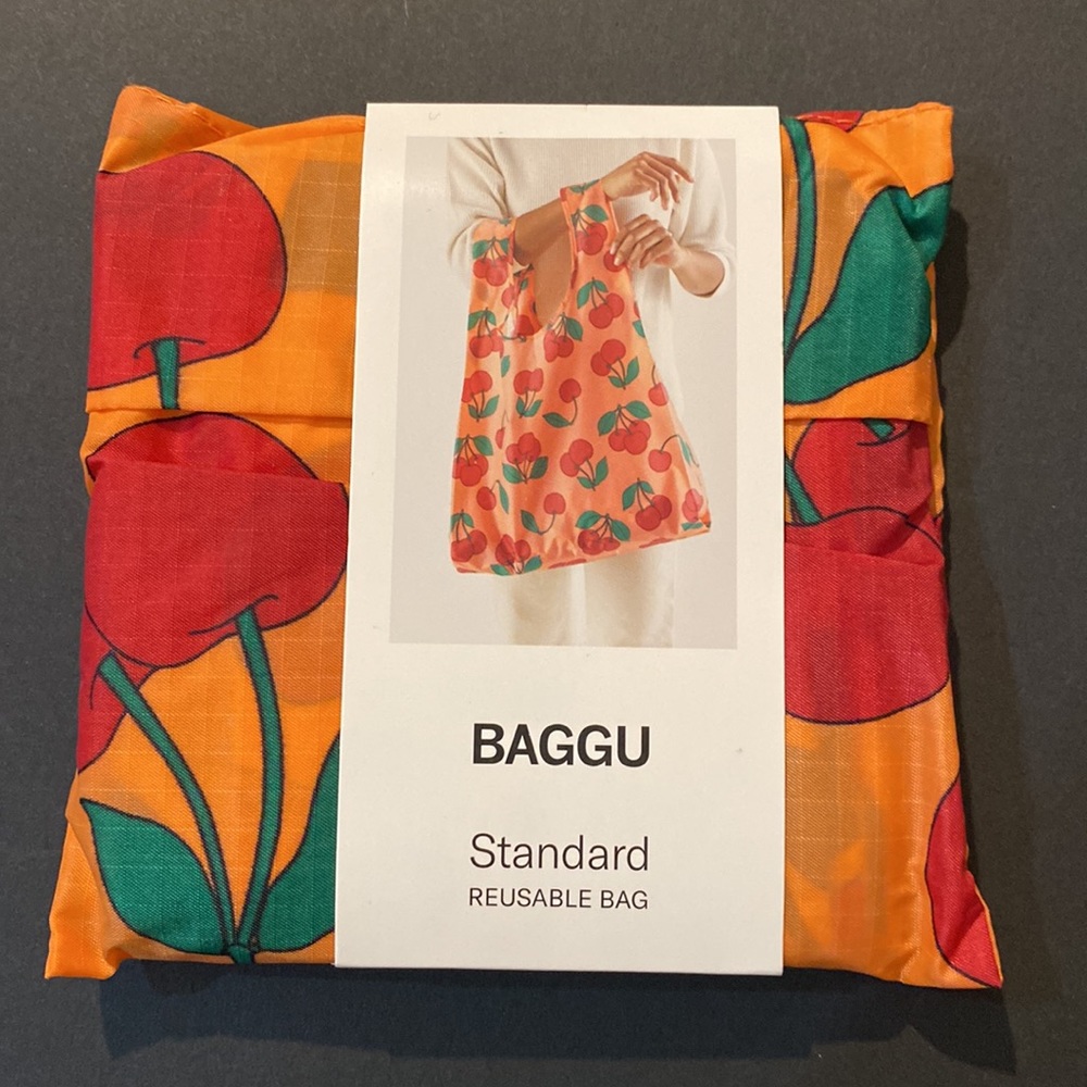 NWT BAGGU SHERBET CHERRY Standard Size Reusable Bag